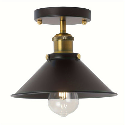 Industrial Black Semi Flush Mount Ceiling