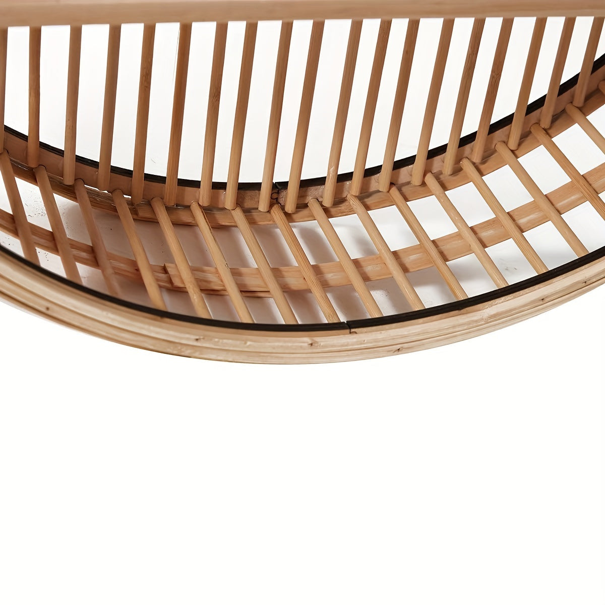 Round Bamboo Wall Shelf Handmade Boho
