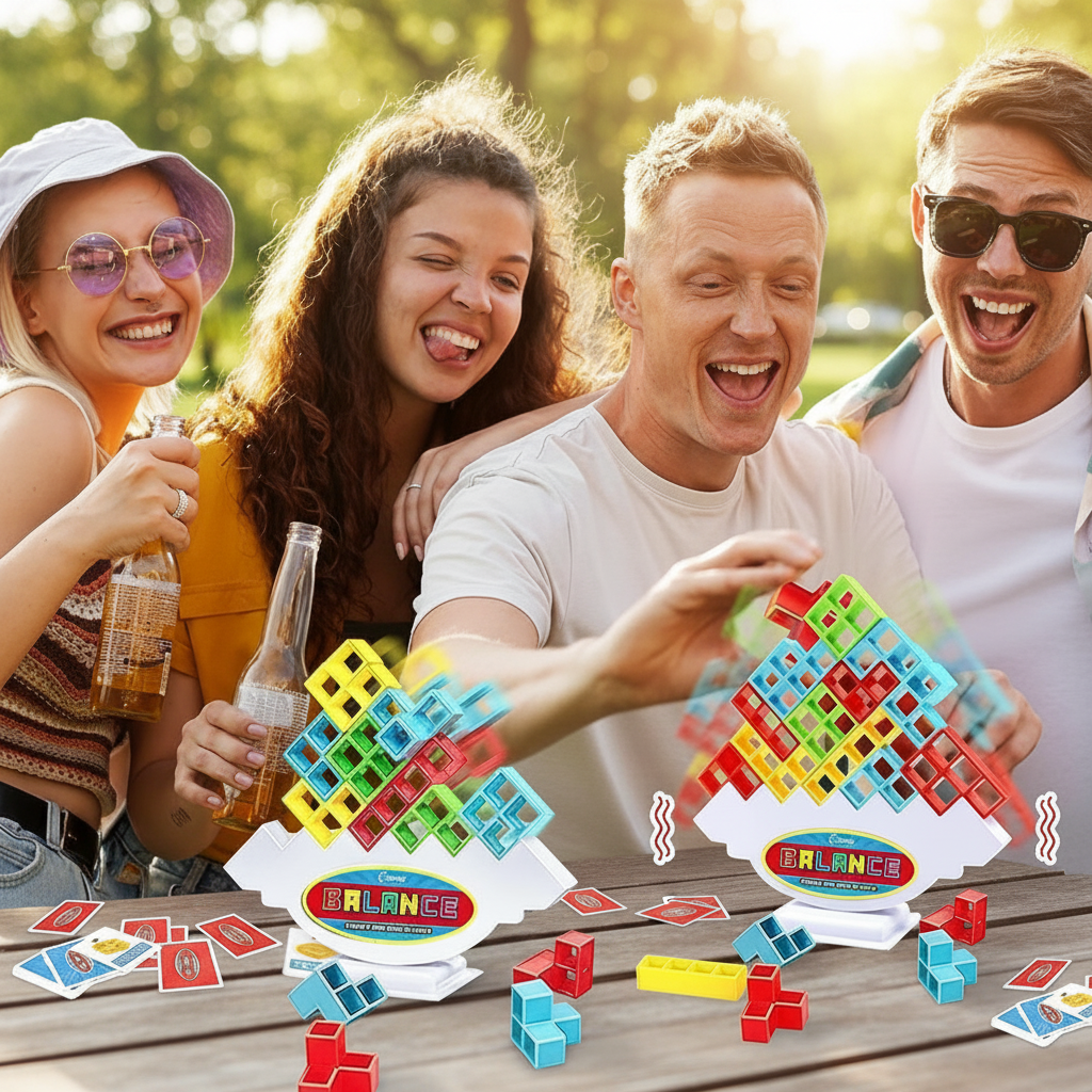 Family Board Game Stacking Block Game Fun