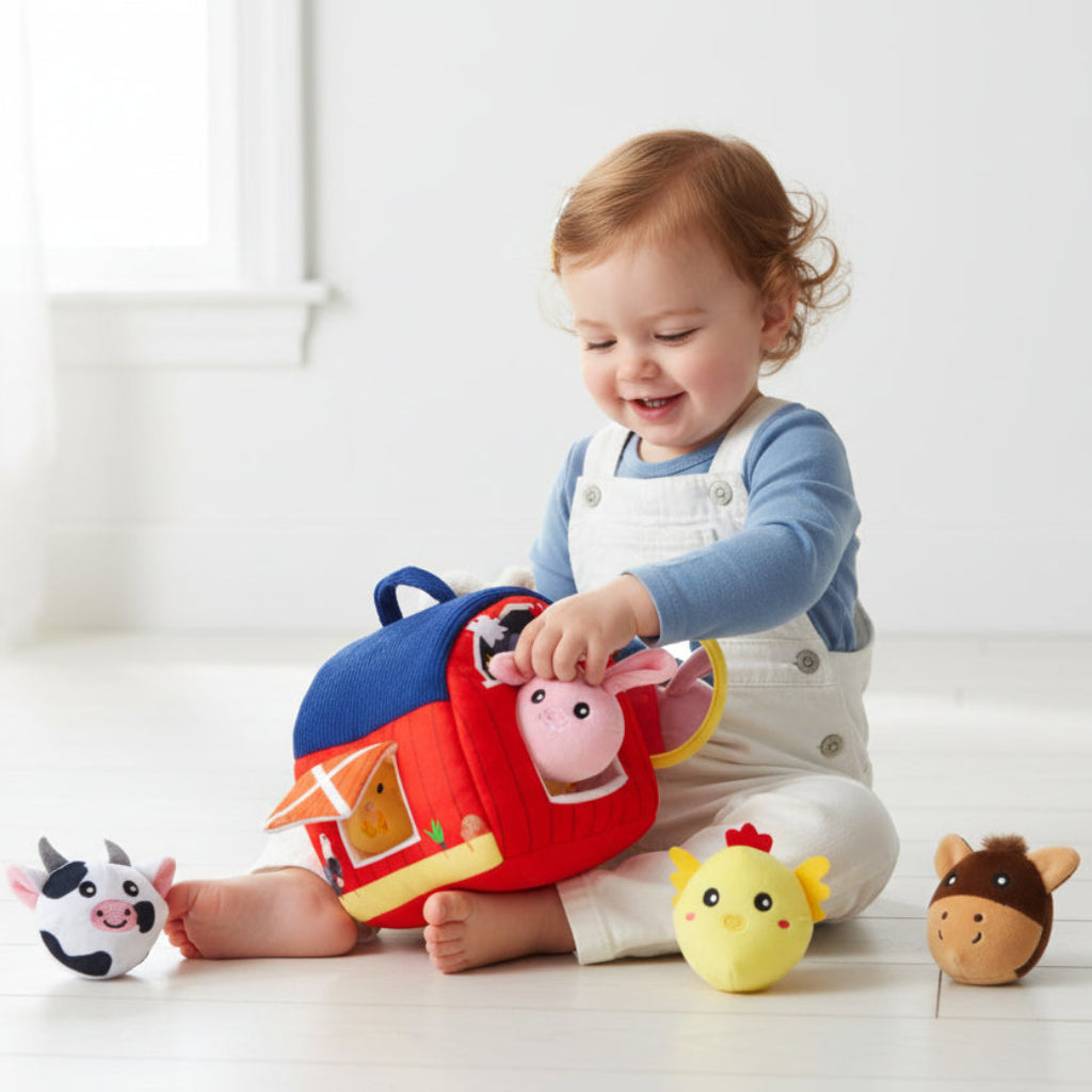 Farm Animal Toys Playset Soft Plush Fun