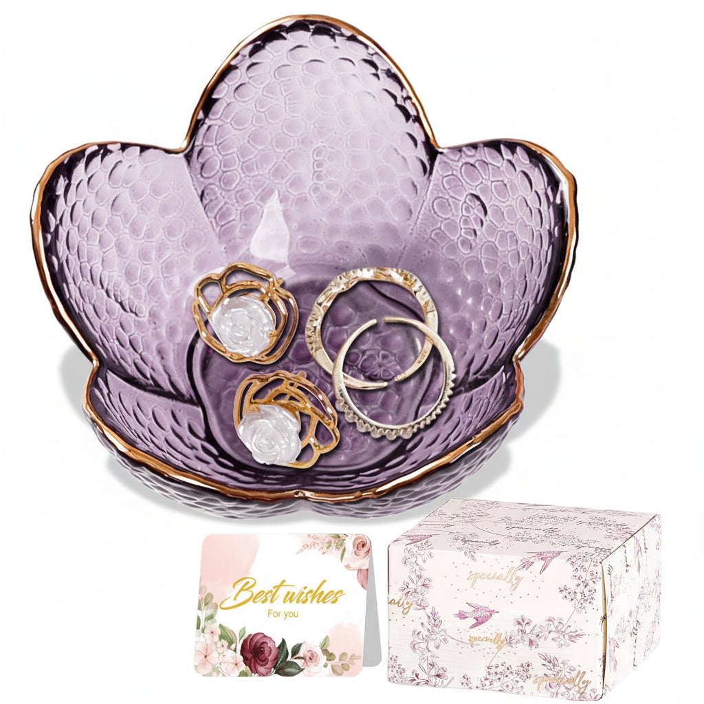 Mothers Day Flower Jewelry Dish Ceramic Ring