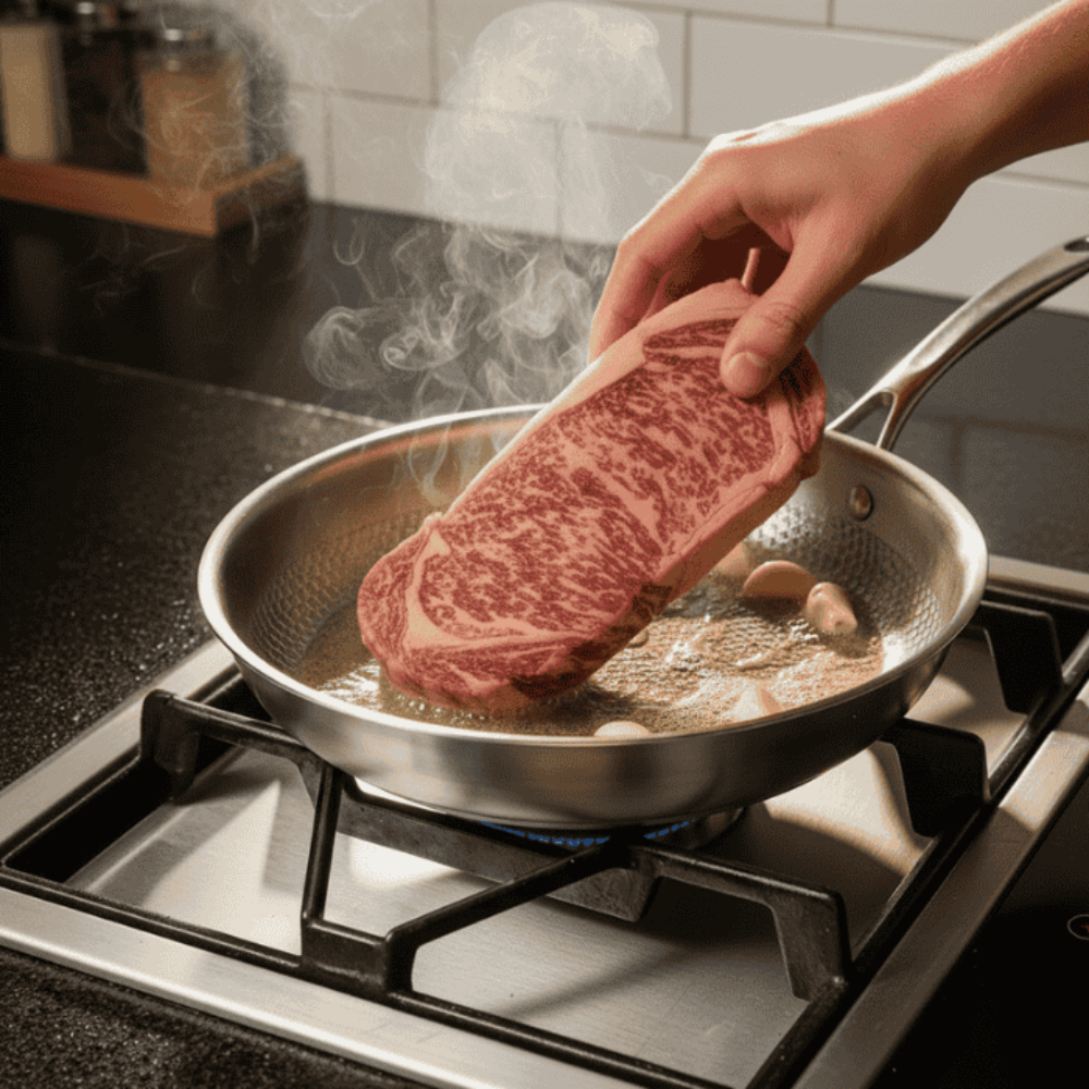 Frying Pan Stainless Steel Titanium Non