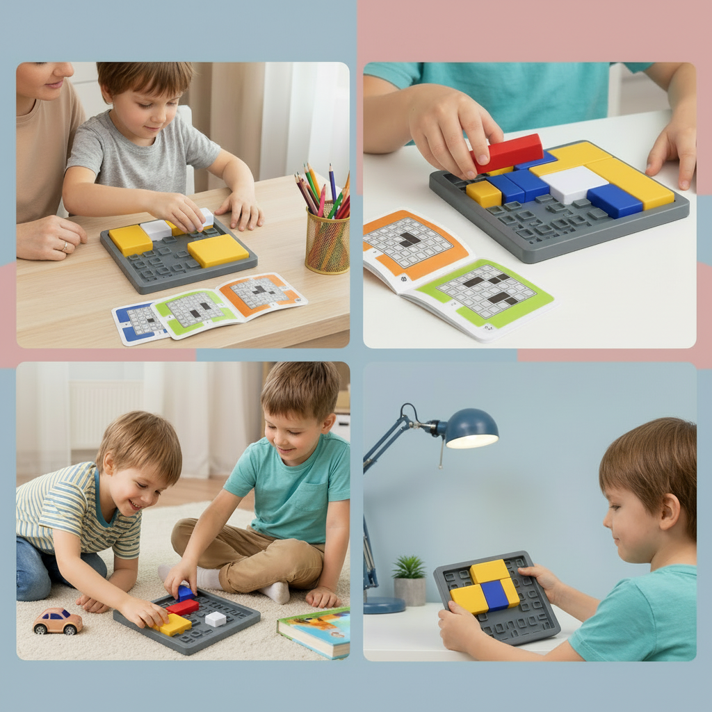 Wooden Puzzle Blocks Shape Sorting Brain Toy