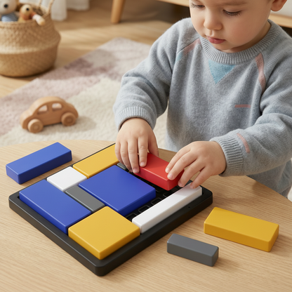 Wooden Puzzle Blocks Shape Sorting Brain Toy