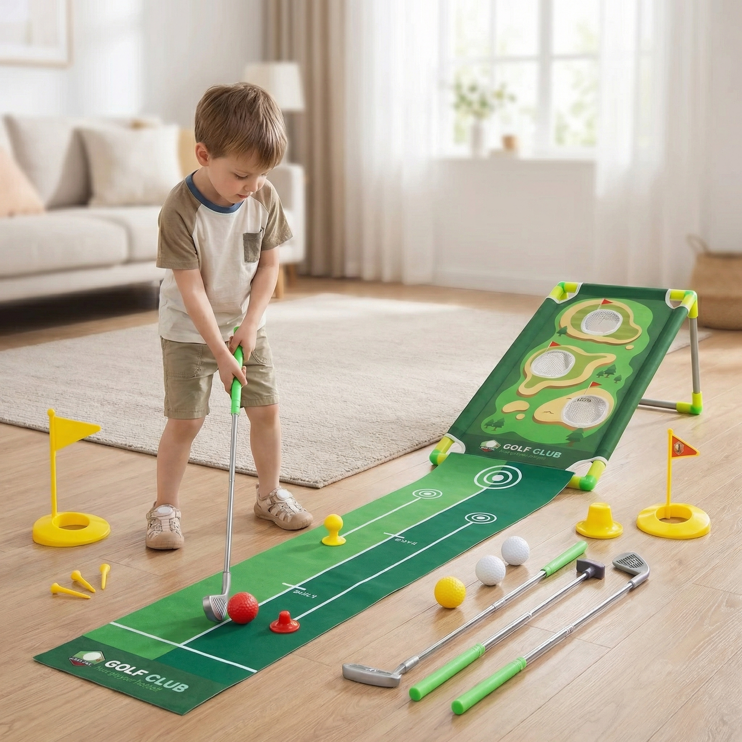 Golf Putting Mat Adjustable Golf Clubs