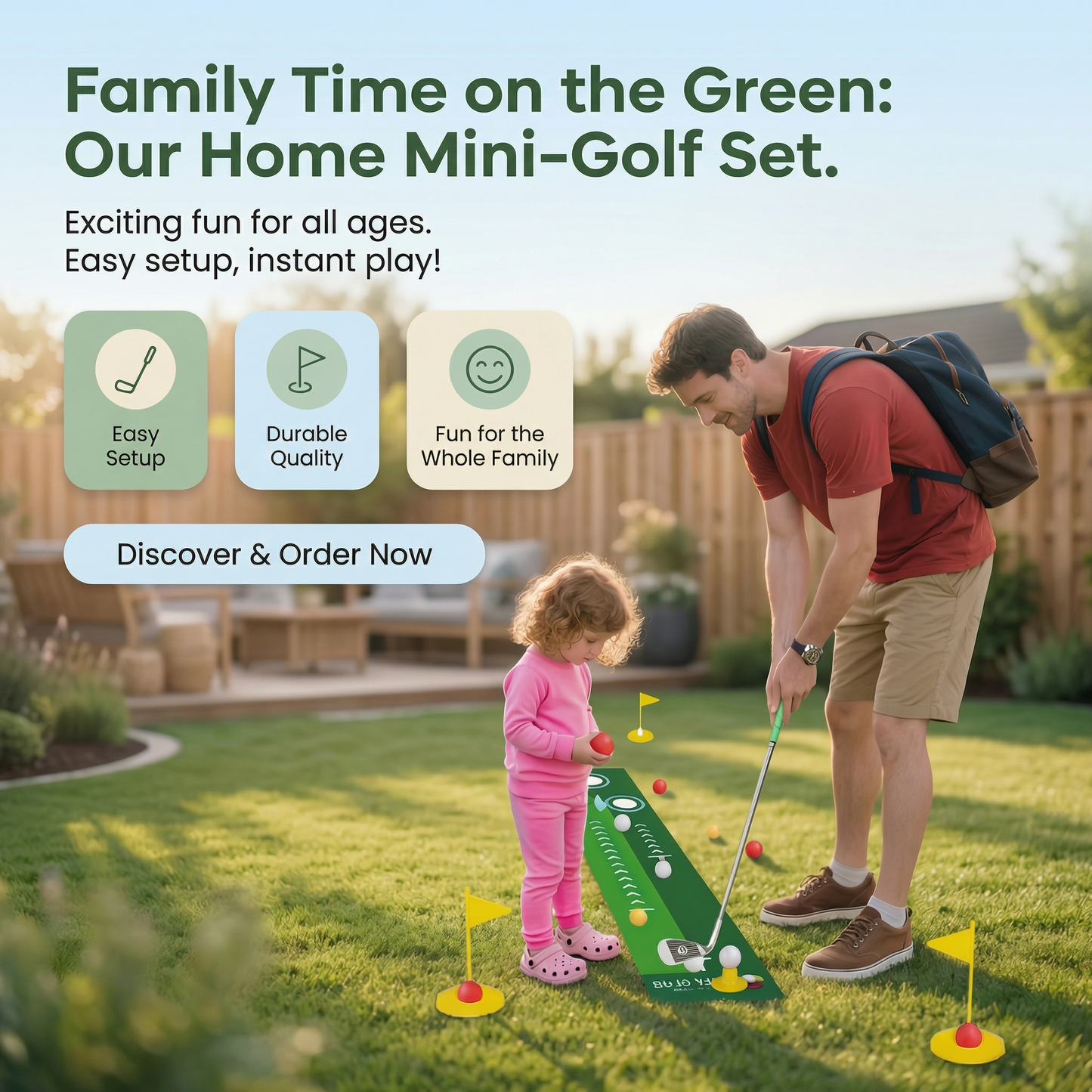 Golf Putting Mat Adjustable Golf Clubs
