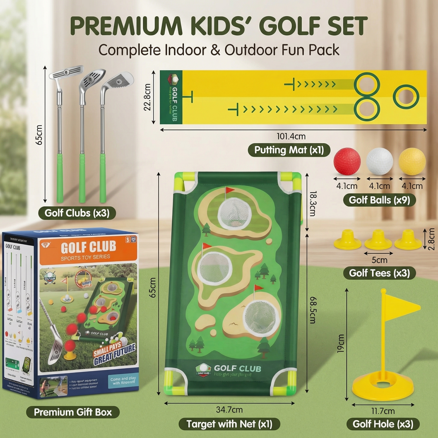 Golf Putting Mat Adjustable Golf Clubs
