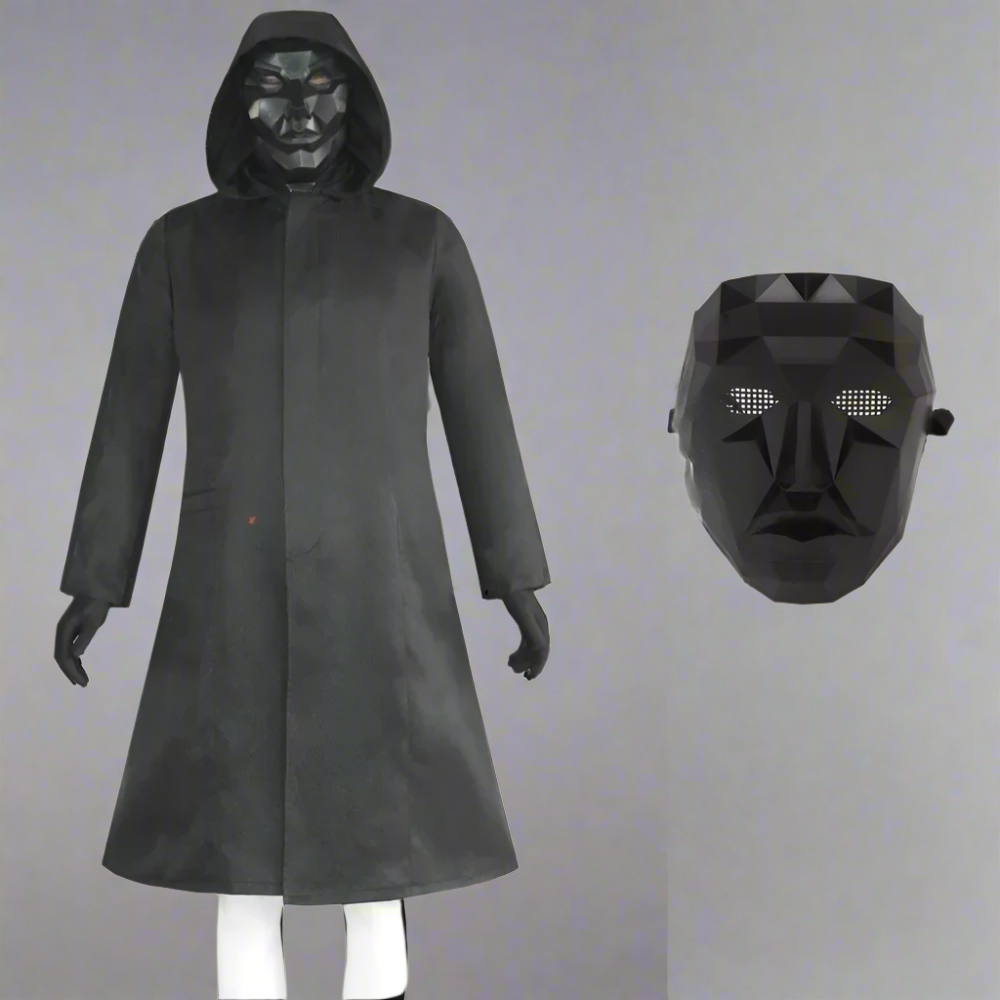 Halloween Costume Adult Guard Mask Jumpsuit