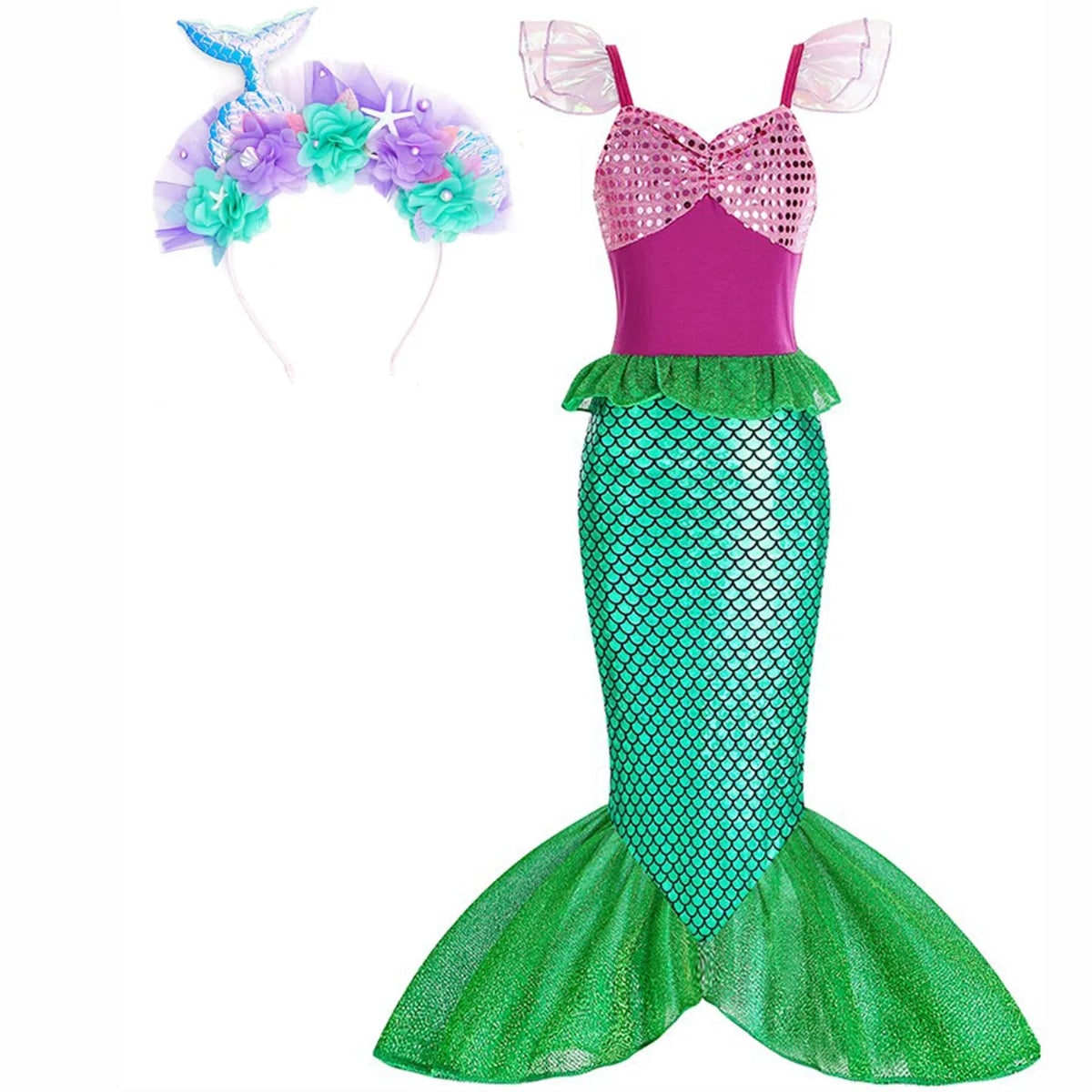 Halloween Costumes Girls Mermaid Dress