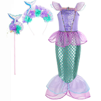 Halloween Costumes Girls Mermaid Dress