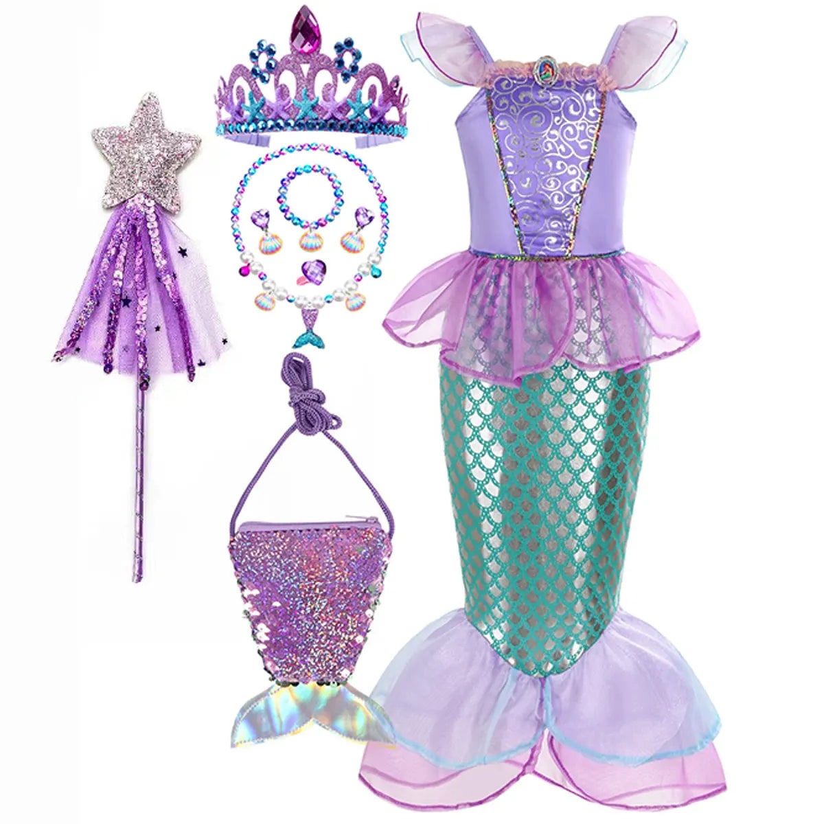 Halloween Costumes Girls Mermaid Dress
