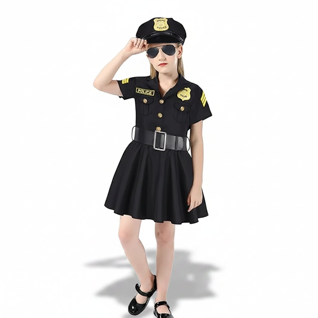 Halloween Costumes Girls Police Dress Role