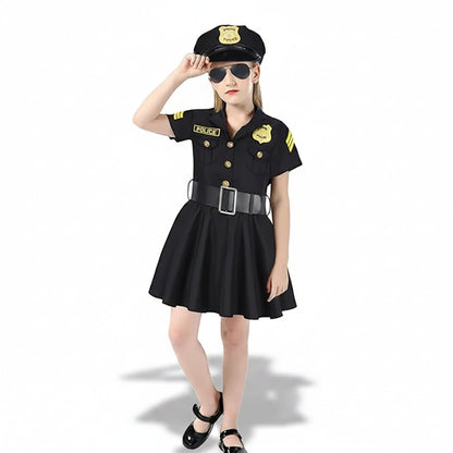Halloween Costumes Girls Police Dress Role
