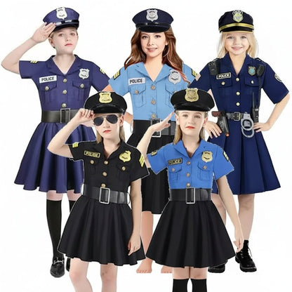Halloween Costumes Girls Police Dress Role