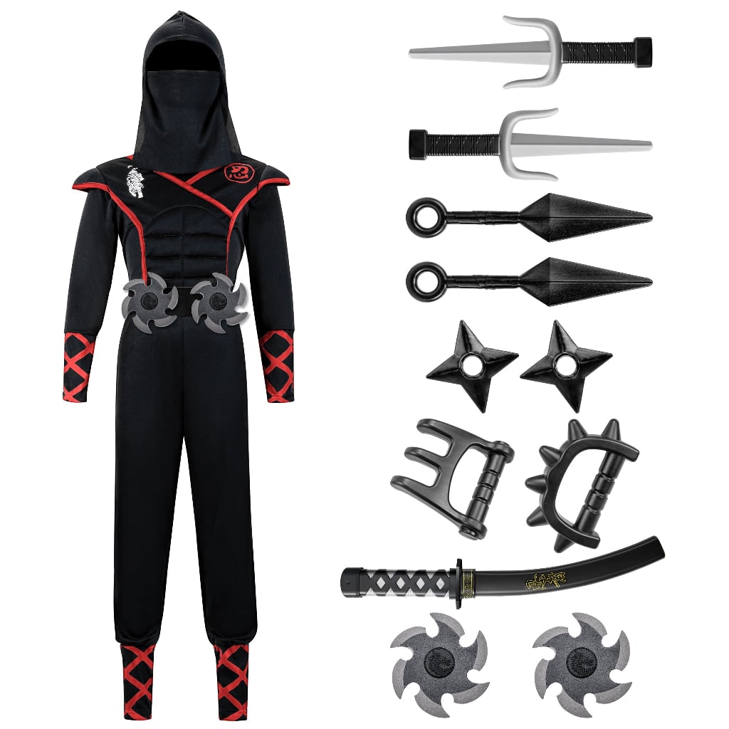 Halloween Costumes Kids Ninja Outfit Set