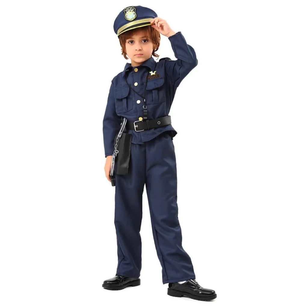 Halloween Costumes Kids Police Uniform Role