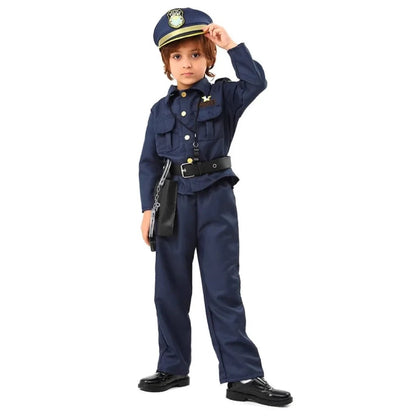 Halloween Costumes Kids Police Uniform Role