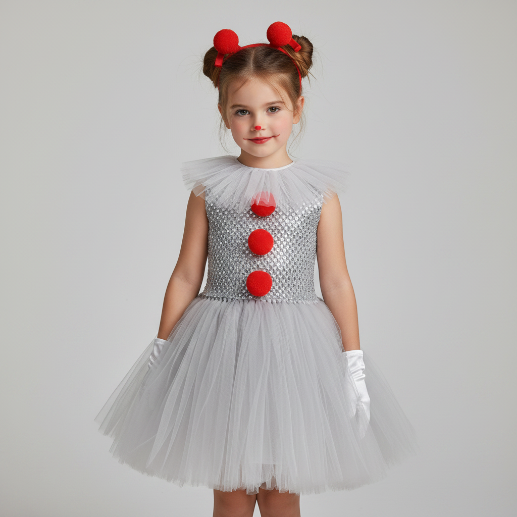 Halloween Costumes Clown Dress Tutu Party
