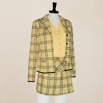 Halloween Costumes Womens Plaid Blazer Skirt