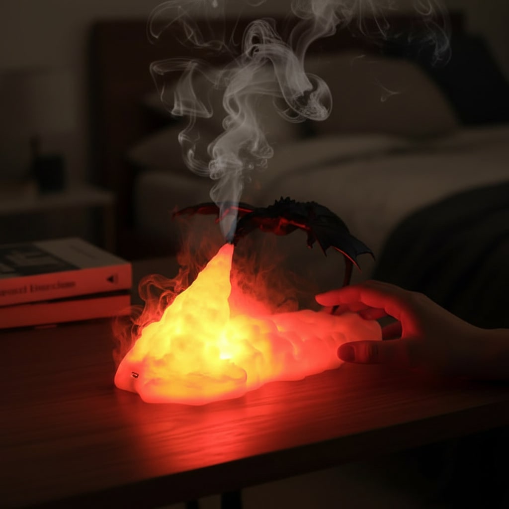 Halloween Decoration Dragon LED Flame Night