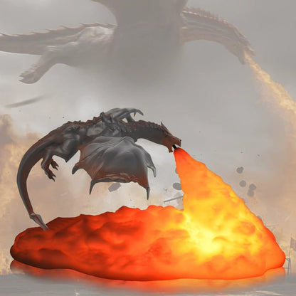 Halloween Decoration Dragon LED Flame Night