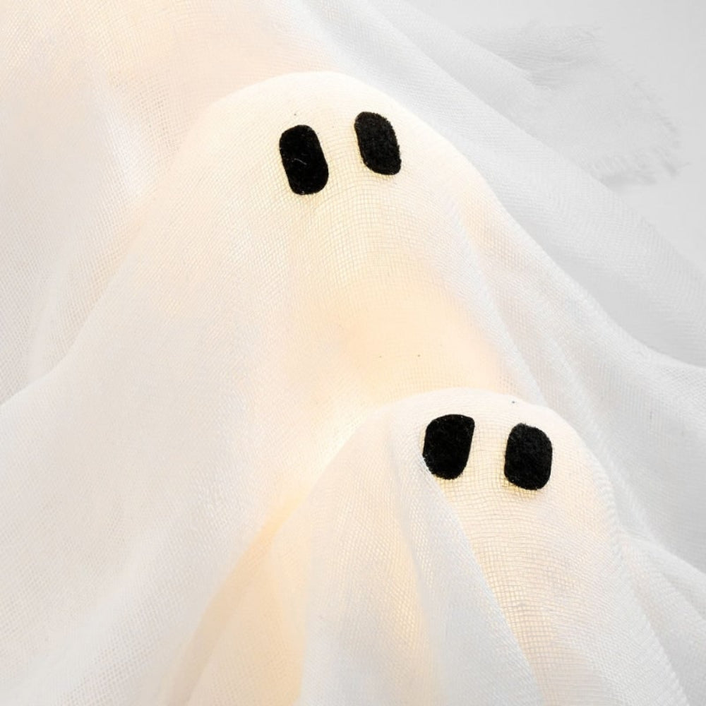 Halloween Decoration Ghost Wreath LED