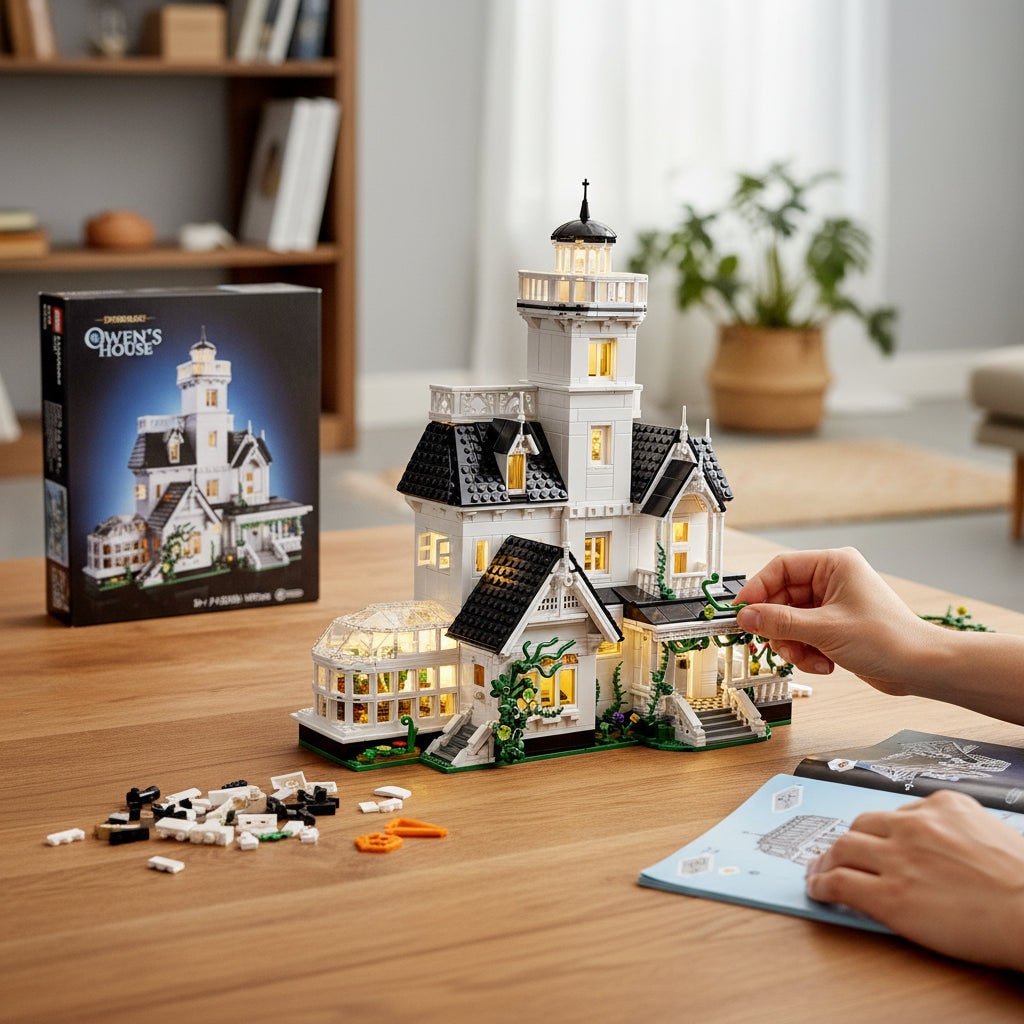 Halloween Toy Haunted House Brick Building