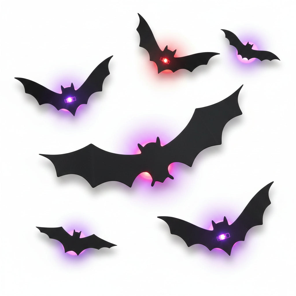Halloween Decoration LED Bat Lights Wall Art