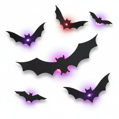 Halloween Decoration LED Bat Lights Wall Art