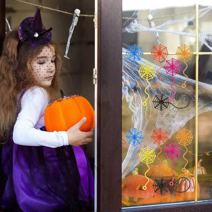 Halloween Decoration Spider Web Window