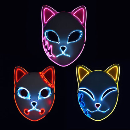 Halloween Mask Cat Design LED Light Up