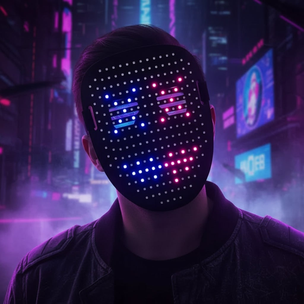 Halloween Mask LED Full Face Costume Party