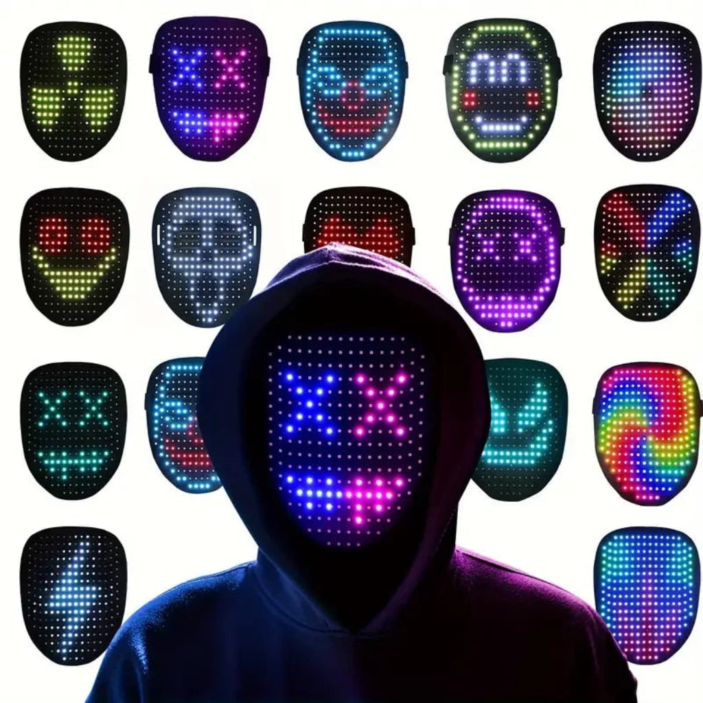 Halloween Mask LED Full Face Costume Party