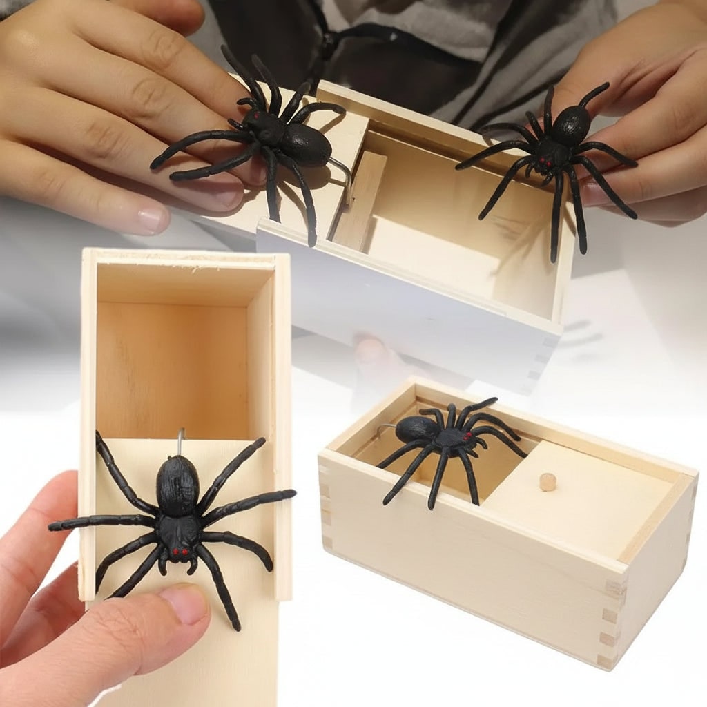 Halloween Toys Prank Spider Box Fun Trick