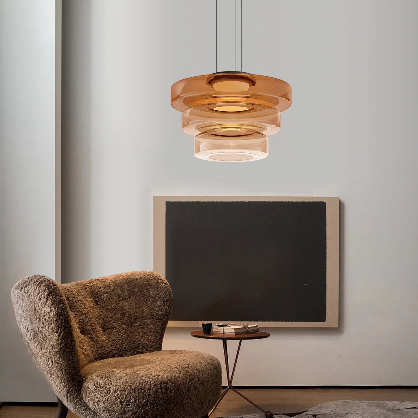 Glass Pendant Lamp Bauhaus Style Hanging