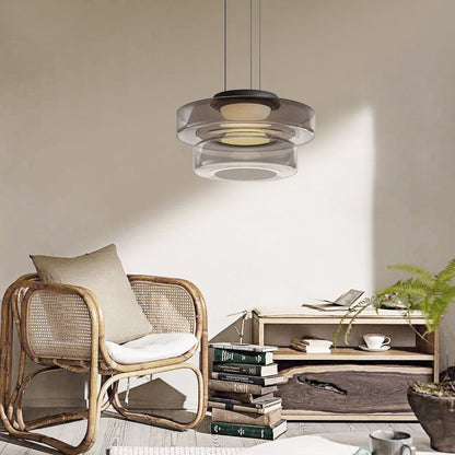 Glass Pendant Lamp Bauhaus Style Hanging