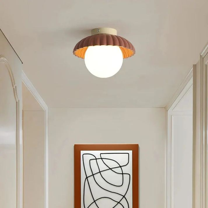 Iron Hallway Ceiling Light Modern Glass &
