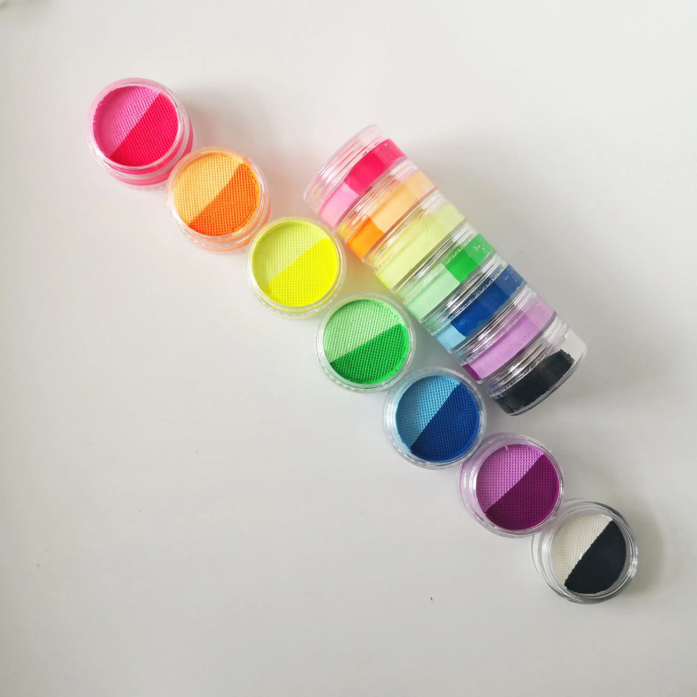 Body Paint Set Rainbow Split Cake Design