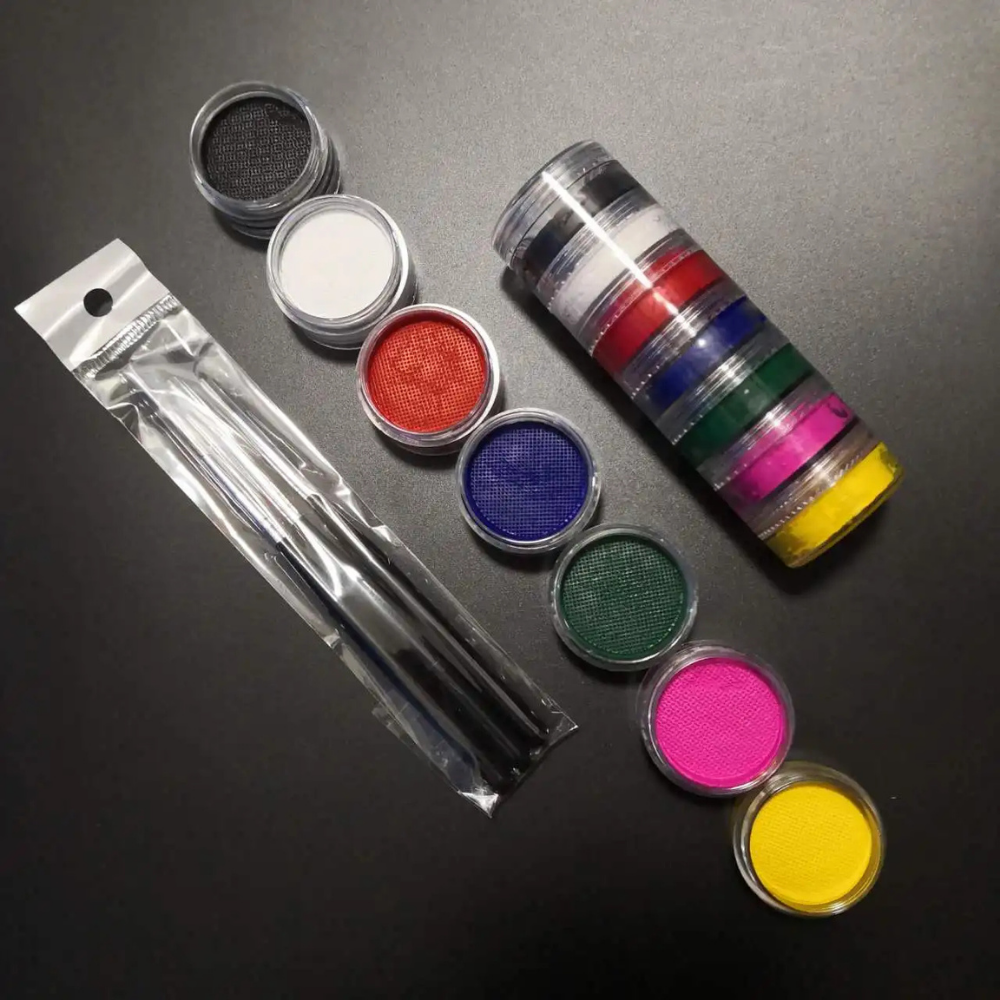 World Cup Rainbow Face Paint Set Neon