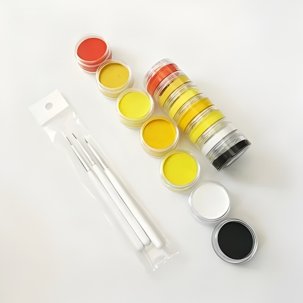 Body Paint Set Rainbow Split Cake Design
