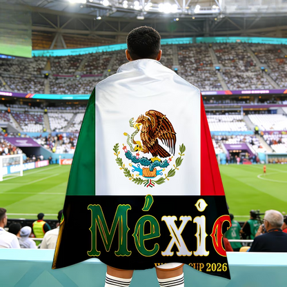 Flag Banner Soccer Fan Cape Mexico World
