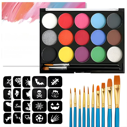 Soccer Ball Face Paint Kit 15 Color