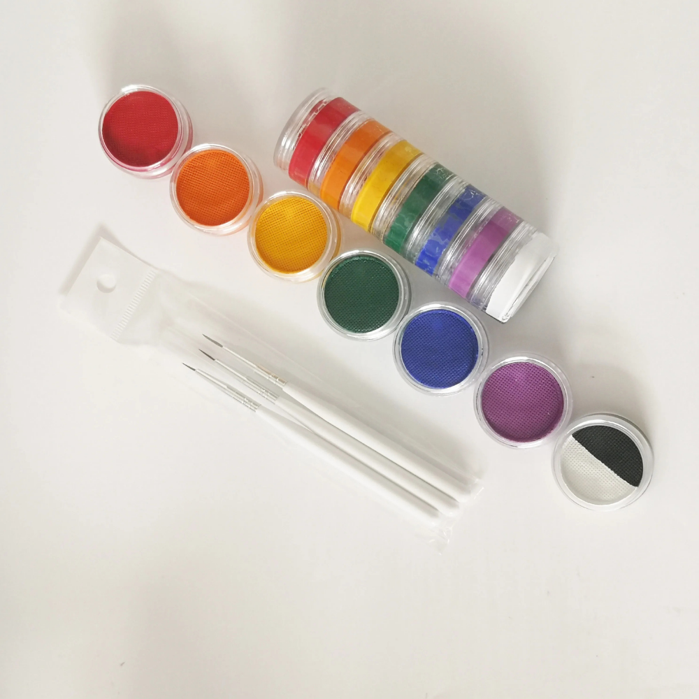 Body Paint Set Rainbow Split Cake Design