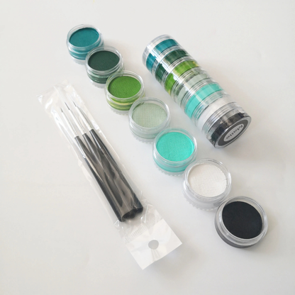 Body Paint Set Rainbow Split Cake Design