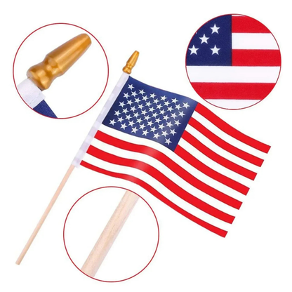 USA Flag Handheld Stick Mini Flags Sports