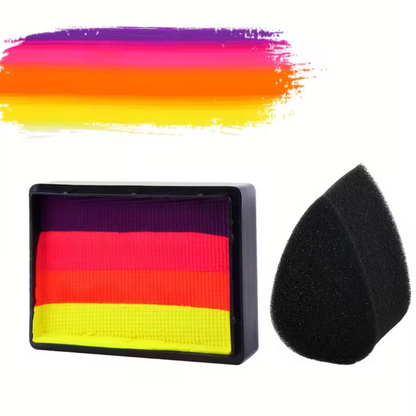 Soccer Ball Neon Split Cake Body Paint