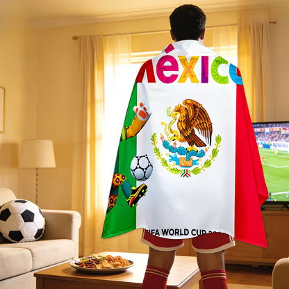 Flag Banner Soccer Fan Cape Mexico World