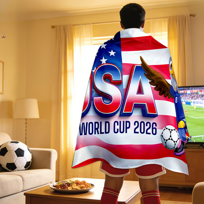 USA Flag Soccer Fan Cape World Cup