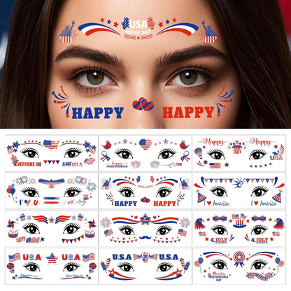 World Cup Face Paint Stickers Waterproof USA