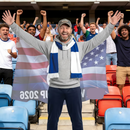 USA Flag World Cup Fan Cape Multipurpose